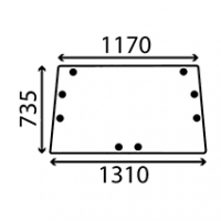 Geam spate tractor Case ih