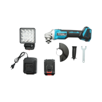 Polizor unghiular cu acumulator 21V, 4Ah Li-ion, disc 125mm, motor fara perii (brushless), proiector LED inclus Breckner Germany