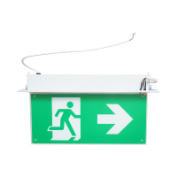 Lampa EXIT LED iesire de urgenta 220V, 3W, baterie Li-ion 1800mAh, montaj incastrat, autonomie 3 ore IP20
