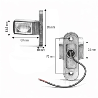 Lampa gabarit laterala LED 3 functii 12V-24V rosu-alb-galben 70mm Breckner Germany