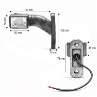 Lampa gabarit laterala LED 3 functii 12V-24V rosu-alb-galben 140mm Breckner Germany