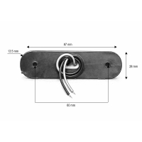 Lampa gabarit laterala ovala LED 12V-24V alb fumuriu 3 LED-uri 87x28x13.5mm Breckner Germany