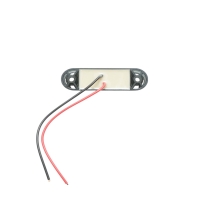 Lampa gabarit laterala ovala LED 12V-24V alb fumuriu 3 LED-uri 70x21x10.5mm Breckner Germany
