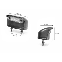 Lampa LED iluminare placuta numar inmatriculare 12V-24V 3 LED-uri 78.5x50mm Breckner Germany