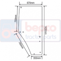 Geam usa dreapta John Deere