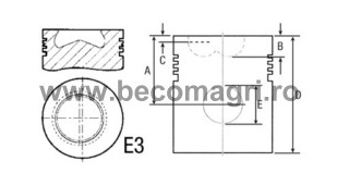 Piston cu bolt John Deere