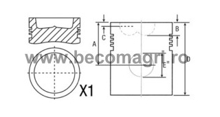 Piston cu bolt John Deere