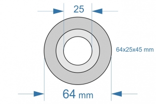 Bila tirant inferior 64x25x45 mm