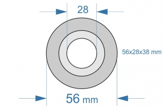 Bila tirant inferior 56x28x38 mm