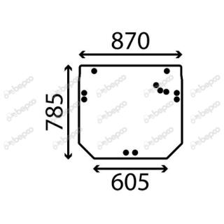 Geam luneta spate John Deere B43929