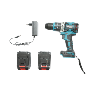 Masina de gaurit si insurubat cu percutie, 2 acumulatori 21V, 4Ah Li-ion, LED, brushless, 65Nm, mandrina 13mm, 0-400/1400rpm Breckner Germany