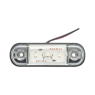 Lampa gabarit laterala ovala LED 12V-24V alba 3 LED-uri 87x28x13.5mm Breckner Germany