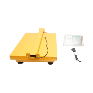 Cantar electronic de podea 350kg tip platforma 500x400mm cu brat pliabil, afisaj LCD
