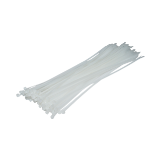 Faseta colier plastic alb 3.6x290mm 100 buc/set Longroad