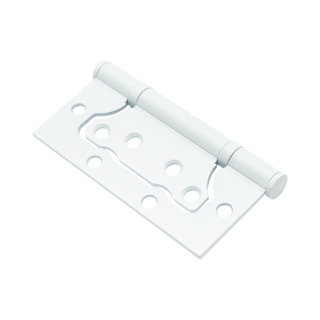 Set 2 balamale mobilier coplanare tip fluture 100x50mm, otel alb, suruburi incluse
