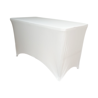 Husa masa elastica alba dreptunghiulara 152x70x74cm