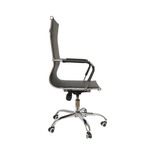 Scaun de birou directorial, piele ecologica neagra, rotativ, reglabil pe inaltime si inclinatie