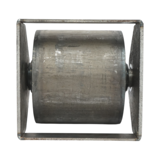 Rola rulare container basculabil 200x178mm, suport sudabil, otel brut