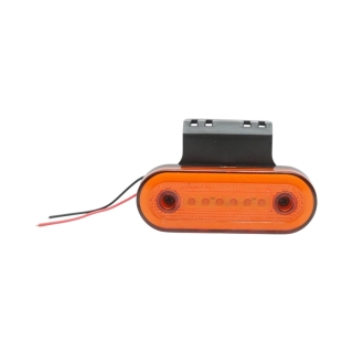 Lampa gabarit laterala ovala cu suport LED NEON 12V-24V galbena 24 LED-uri cu suport 115x44x16mm Breckner Germany