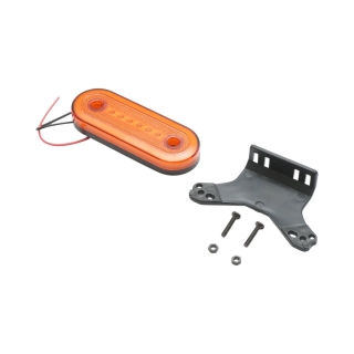 Lampa gabarit laterala ovala cu suport LED NEON 12V-24V galbena 24 LED-uri cu suport 115x44x16mm Breckner Germany