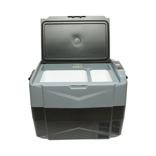 Frigider auto 45L cu compresor 12V-24V-220V, 60W, afisaj LCD, zona dubla de racire, USB 630x390x490mm
