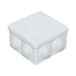 Doza derivatie patrata aparenta 7 intrari 85x85x50mm IP55