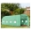 Solar de gradina 400x300x200cm, folie verde PE cu plasa 140g/mp UV, 1 usa, 8 ferestre, teava otel galvanizat 19mm THOR