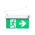 Lampa EXIT LED iesire de urgenta 220V, 3W, baterie Li-ion 1800mAh, montaj incastrat, autonomie 3 ore IP20