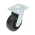Roata pivotanta industriala 125x50mm fara frana, cauciuc plin negru, placa otel 115x100mm 130kg