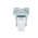Roata pivotanta 30x14mm fara frana, polipropilena alba, placa otel 39x33mm 15kg
