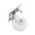 Roata pivotanta 30x14mm fara frana, polipropilena alba, placa otel 39x33mm 15kg