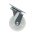 Roata pivotanta 65x23mm fara frana, polipropilena alba, placa otel 70x58mm 35kg