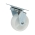 Roata pivotanta 65x23mm fara frana, polipropilena alba, placa otel 70x58mm 35kg