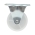 Roata fixa 50x22mm fara frana, polipropilena alba, placa otel 60x41mm 30kg