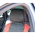 Set huse scaune auto universale negru-rosu, material piele ecologica si textil 8 piese